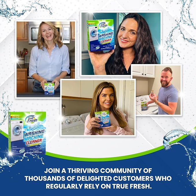 True Fresh Washing Machine Cleaner Tablets, 15 Solid Deep Cleaning Tablet - Image 6