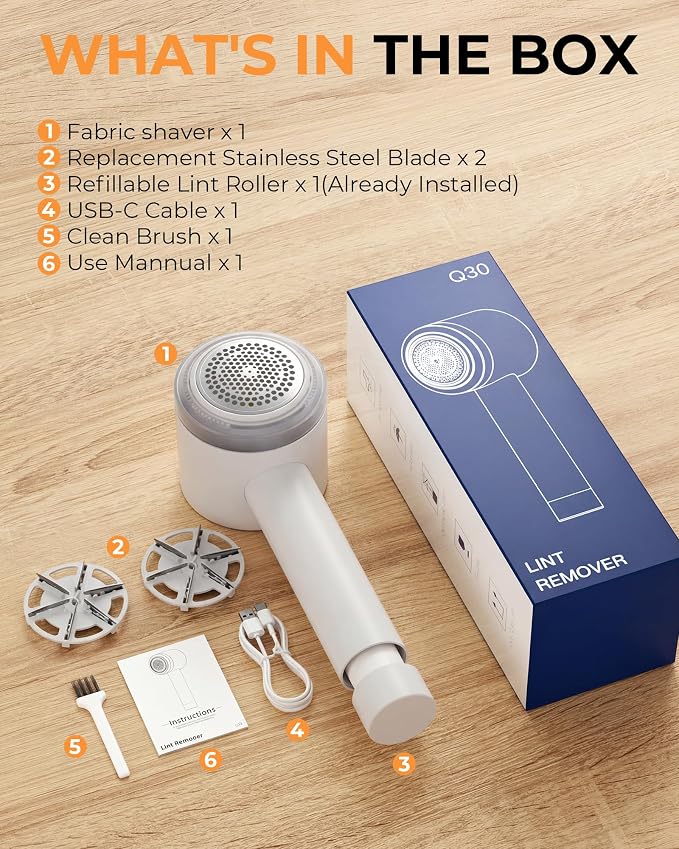 Fabric Shaver, 2 in 1 Rechargeable Sweater Shaver - Image 8