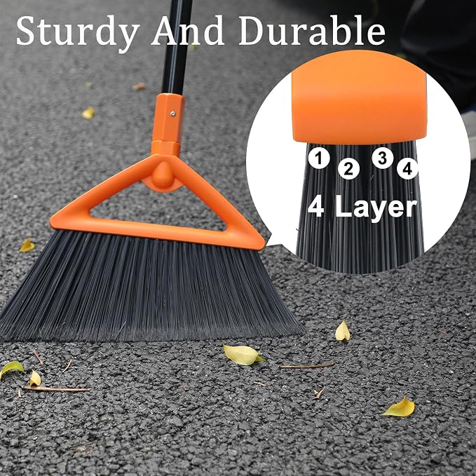 3 Pack Outdoor Indoor Broom, Brooms - Image 4