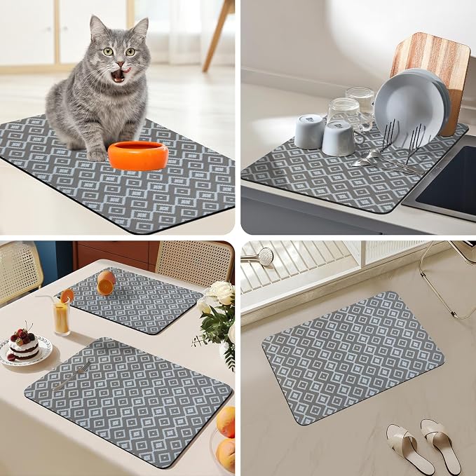 Bloss Dish Drying Mat, 2025 Multiple Usage Coffee Bar Mat, Kitchen Counter Mat - Image 4