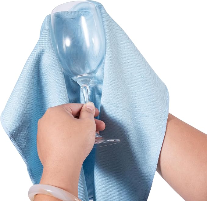 KLNYOO Microfiber Glass Cleaning Cloths Lint Free Streak Free Quickly and - Image 5