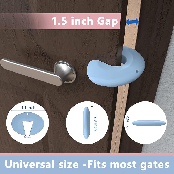 Door Pinch Guard and Door Slam Stopper, Durable Silicone Door Finger Pinch Guard - Image 6