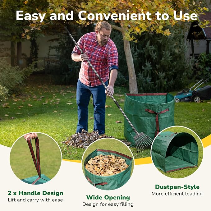GreatBuddy Lawn Bag, 40 Gallon Yard Waste Bags, Heavy Duty PP Garden Leaf Bags - Image 6