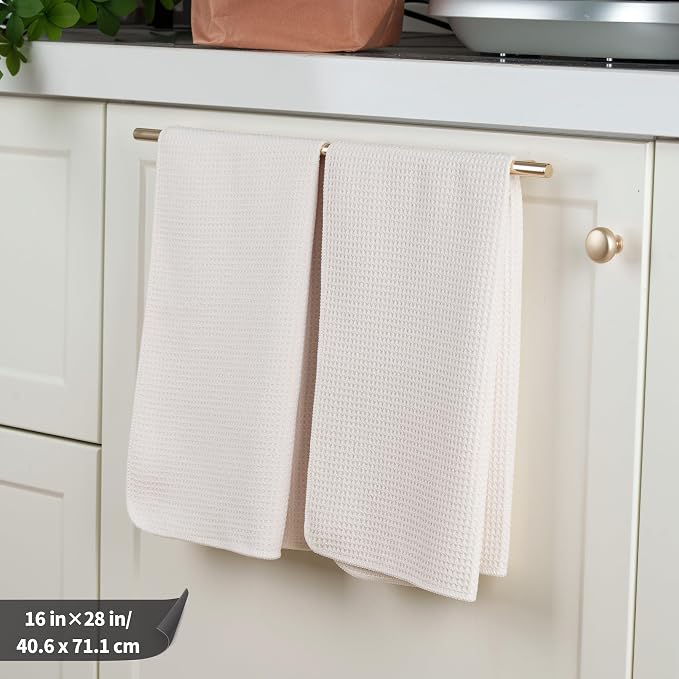 POLYTE Premium Microfiber Kitchen Dish Hand Towel Waffle Weave 12 Pack - Image 2