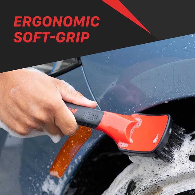 Maxshine Universal Soft Grip Heavy Duty Brush | Ergonomic Short Handle - Image 4