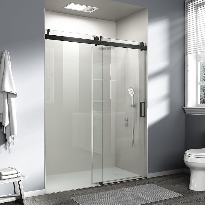 Abruzzo 76" Frameless Shower Door Single Sliding - Image 2
