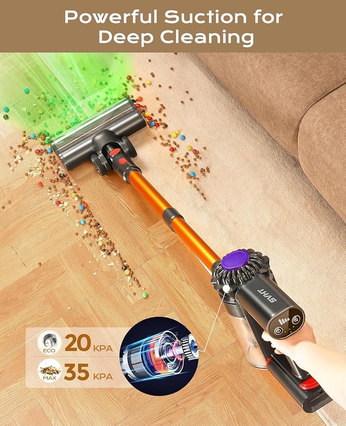 V15 Cordless Vacuum Cleaner, 45Mins Powerful Vacuum Cleaners - Image 2