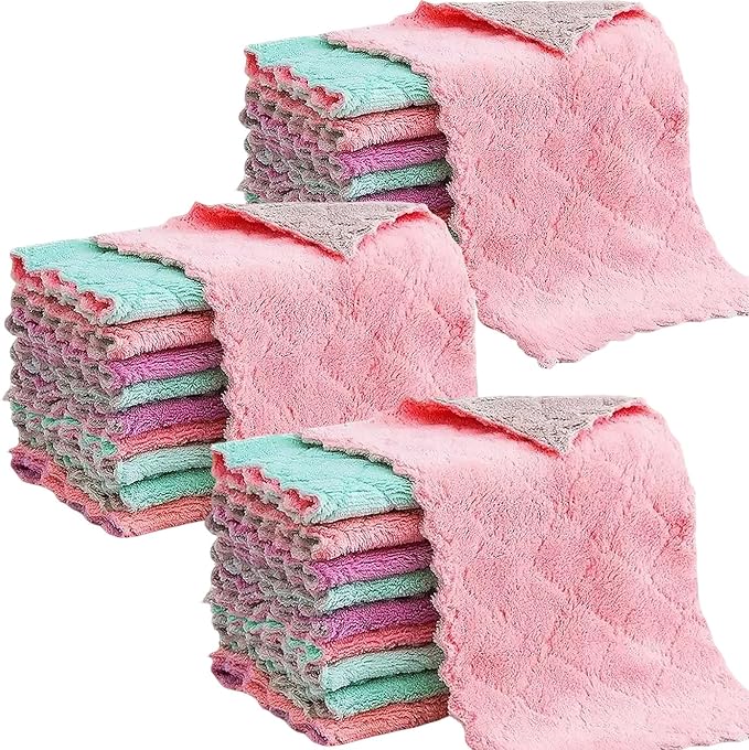 Reusable Microfiber Kitchen Cleaning Cloths – Super Absorbent, Quick-Drying by Unknown