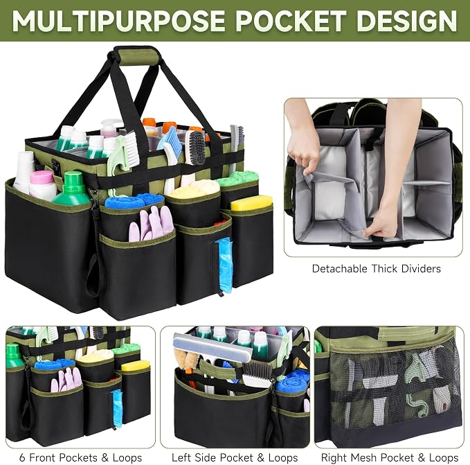 Large Rolling Cleaning Caddy Bag - Image 3
