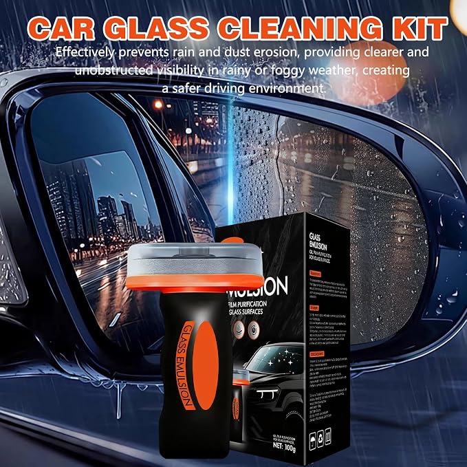 2Pcs Glass Oil Film Remover for Car, New Oil Film Cleaning Glass Emulsion for - Image 7