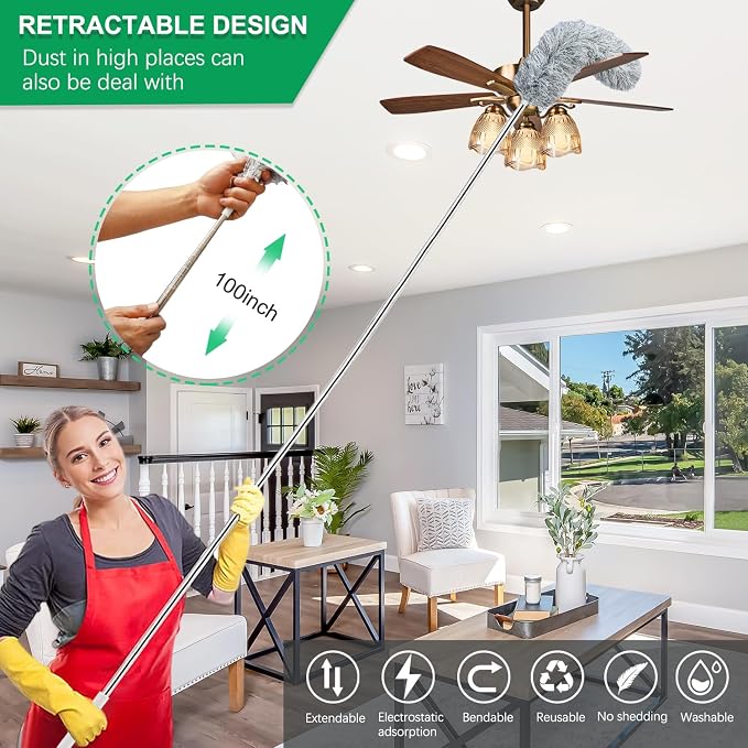 100-inch Extra-Long Dusters, Cleaner Tools - Image 4