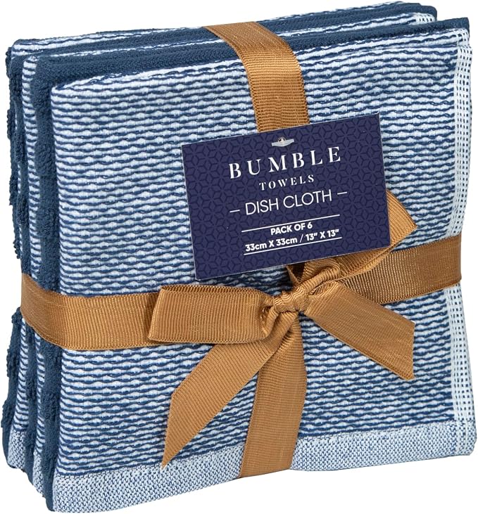 Bumble Premium Dish Cloths 13"x13" | 100% Natural Ring Spun Cotton | 400 GSM | - Image 7