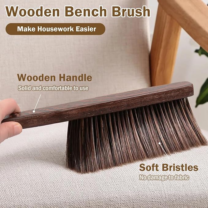 Woooden Hand Broom Dust Brush Bench Brush - Image 2
