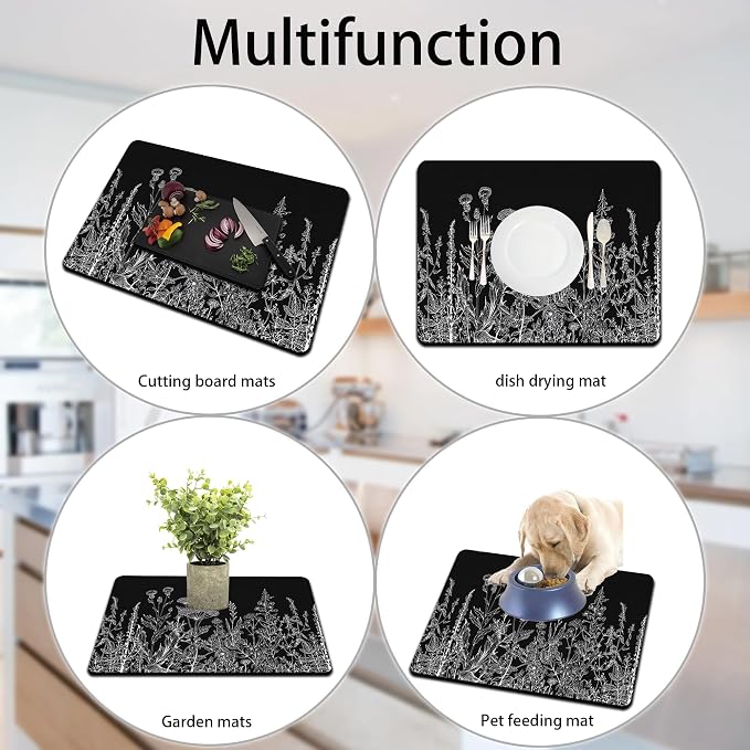 Dish Drying Mat for Multiple Usage. Super Absorbent, Easy clean, Quick dry - Image 4