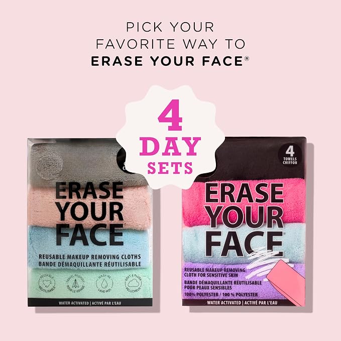 ERASE YOUR FACE Reusable Makeup Remover Cloths - Image 4