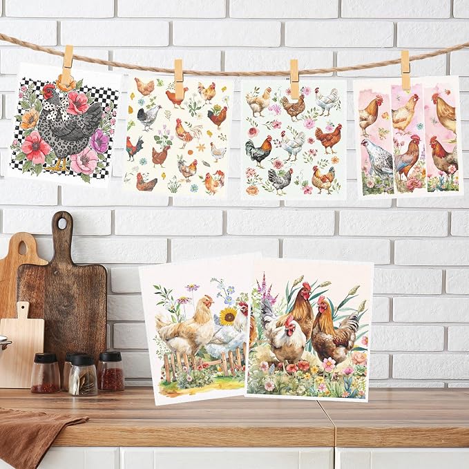 Swedish Dishcloths for Kitchen, Farm Reusable Washable Absorbent Dish Towel for - Image 5
