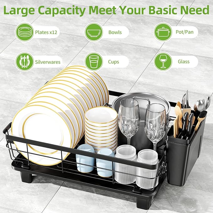 Dish Drying Rack with Drainboard - Image 3