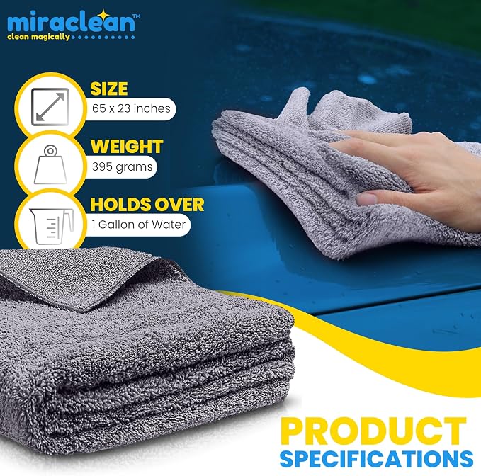 Car Drying Towels Extra Large Super Absorbent 65 x 23 Inch Microfiber Car - Image 2