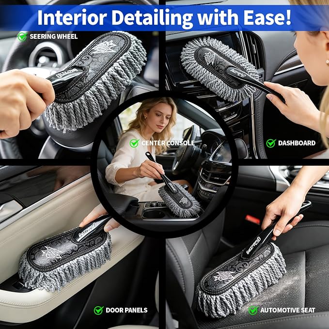 Flash Dog Car Duster Exterior & Interior Duster Aluminum Alloy Extendable - Image 6