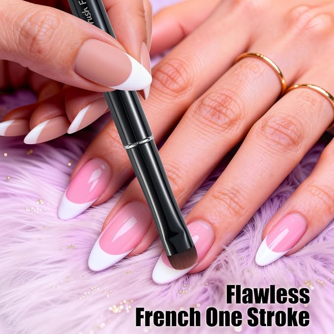 Nail Brush for French Tips & Cleaning Gel Polish- Precision Thin Brush for - Image 4