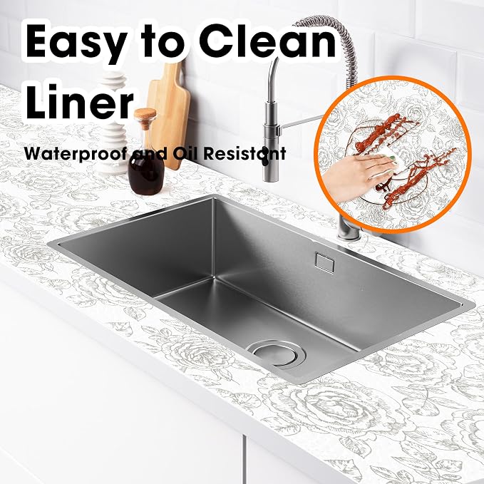 Drawer and Shelf Liner for Kitchen Cabinets Non-Adhesive Cabinet Liners for - Image 3