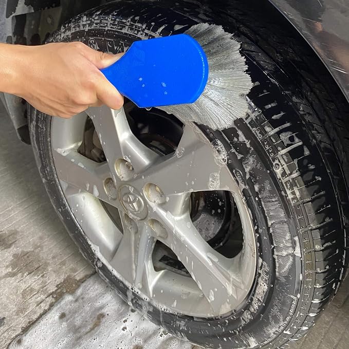 Wheel & Tire Brush for Car Rim, Soft Bristle Car Wash Brush, Cleans Tires & - Image 5
