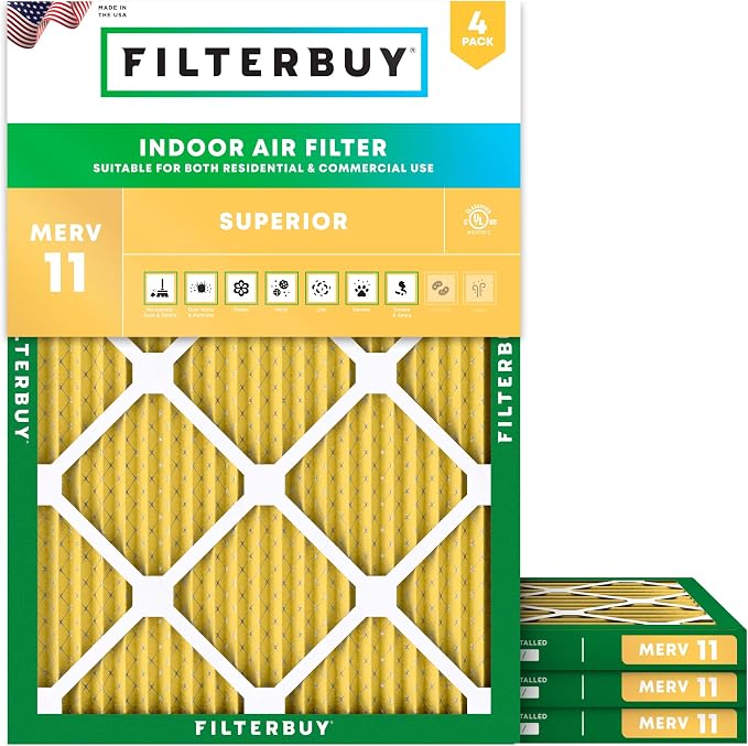 Filterbuy 16.38x21.5x1 Air Filter MERV 11 Allergen Defense Replacement by Filterbuy