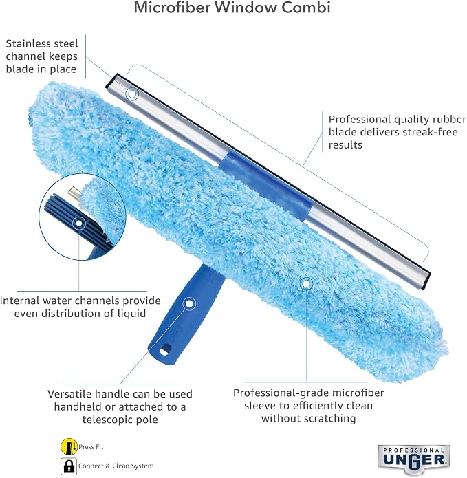 Unger Professional 2-in-1 Squeegee & Scrubber - Image 2