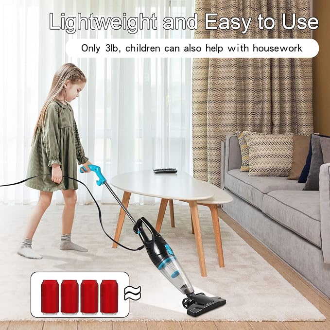 Intercleaner Corded Vacuum Cleaner, 15KPa Powerful Suction - Image 3