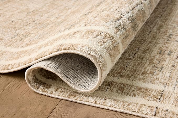 Loloi Jeremiah Brent Bleecker Collection BLE-07 Khaki/Natural 6'-7" x 9'-3" Area Rug