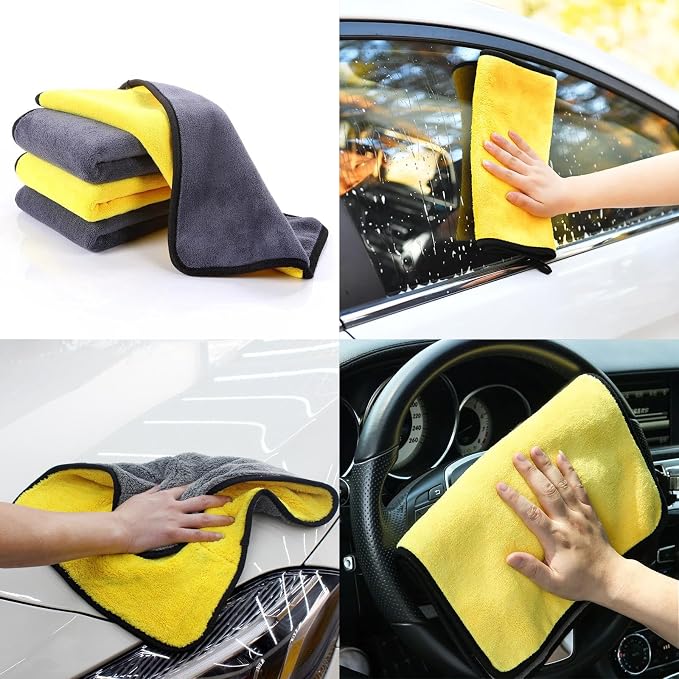 Detailing brush set, Double-Sided Car Seat Belt Cleaning Brush, Car drying towel - Image 4