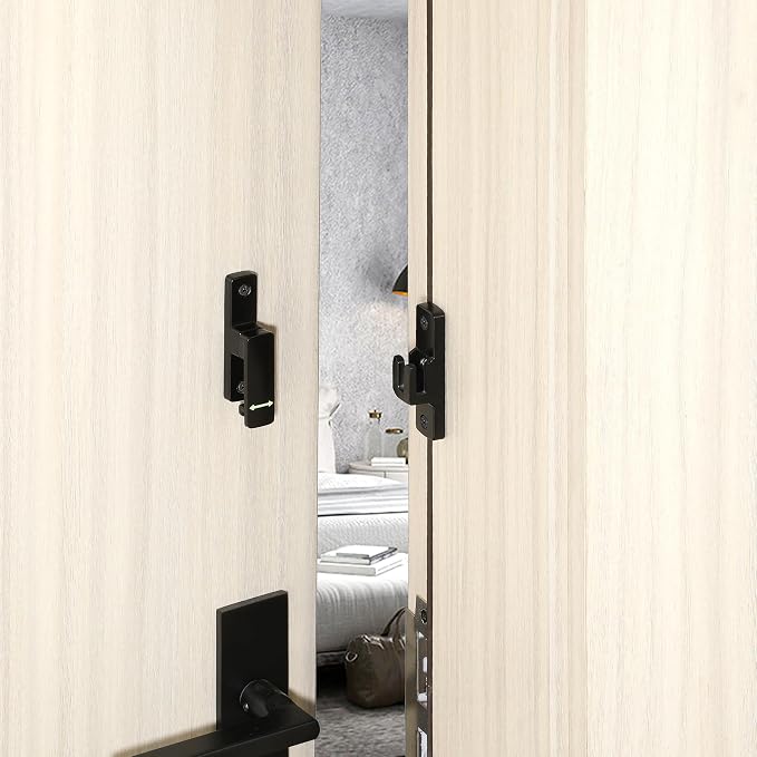 90/180 Degree Flip Latch Gate Latch, Heavy Duty Black Safety Door Lock Enhanced - Image 7