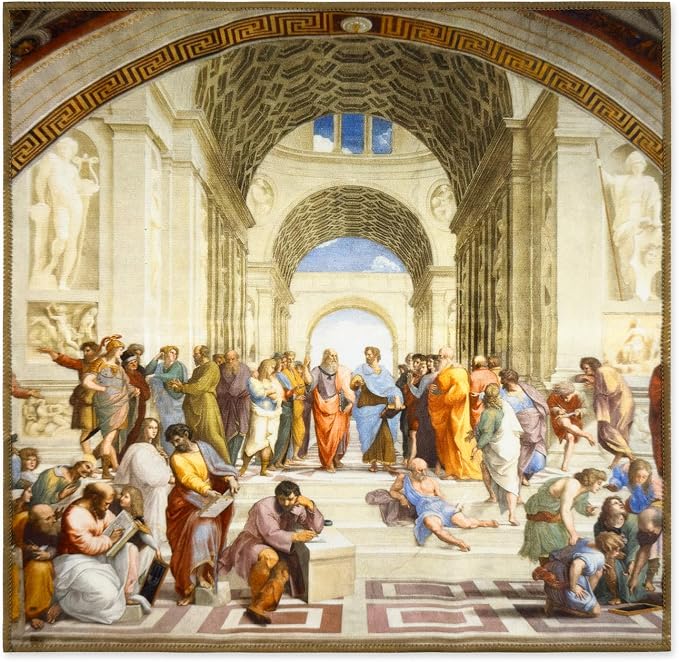 Large Microfiber Cleaning Cloths – Classic Art “School of Athens” Design - Image 3