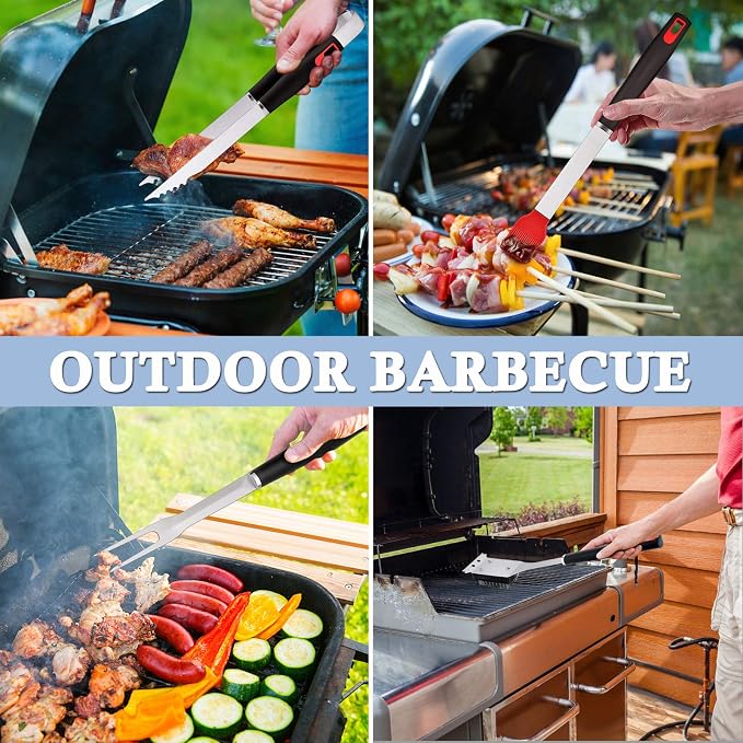 HaSteeL BBQ Grill Accessories Set of 7, Stainless Steel Grilling Tools Set - Image 6