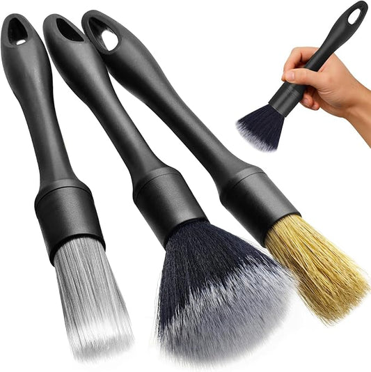 3PCS Car Detailing Brush Set by FINDTHEINNERPEACEYOUWISH