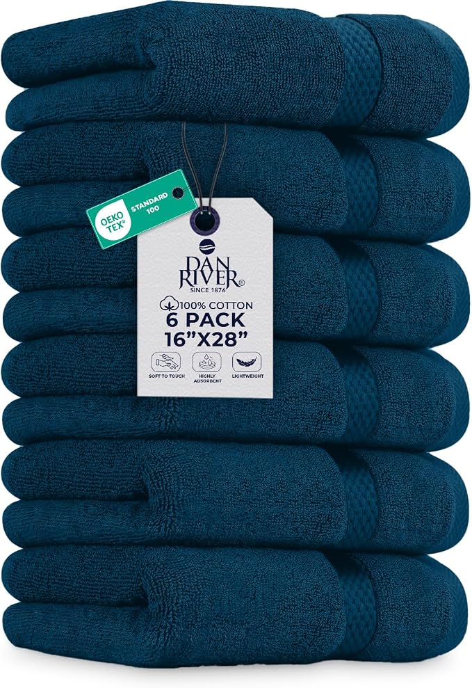 DAN RIVER 6-Pack Premium Hand Towels by DanRiver