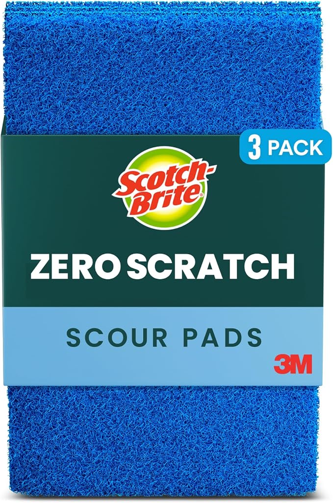 Scotch-Brite Zero Scratch Scour Pads, 6 in. x 3.8 in. / 3-Pack - Image 2