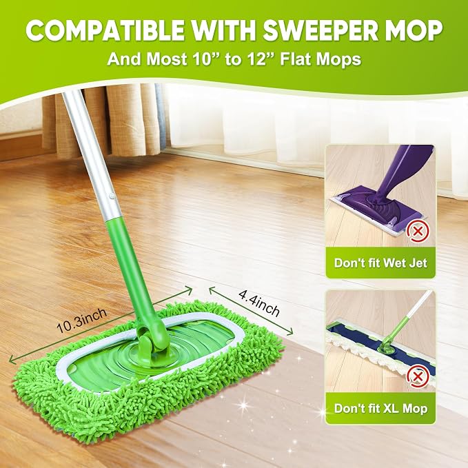 6-Pack Reusable Microfiber Mop Pads Compatible - Image 2