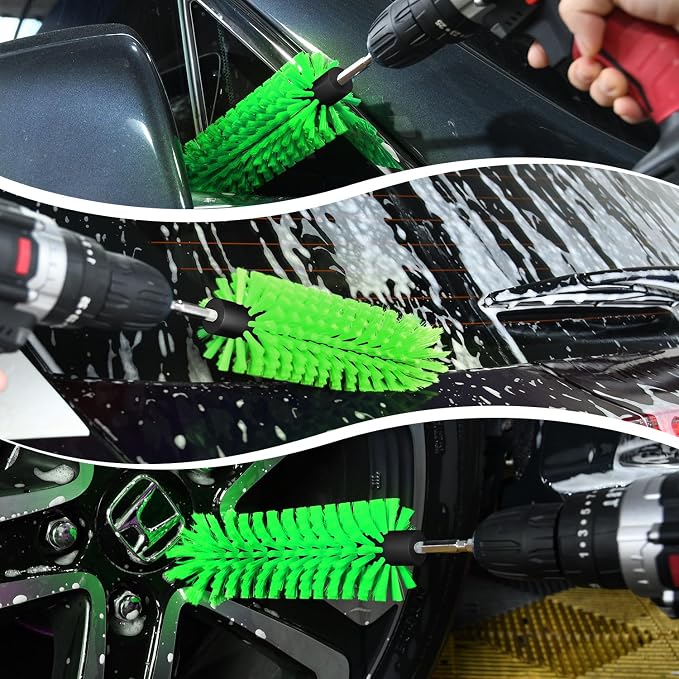 Drill Brush for Car Wheel and Bottle, Highly Dense and Durable Car Cleaning - Image 7