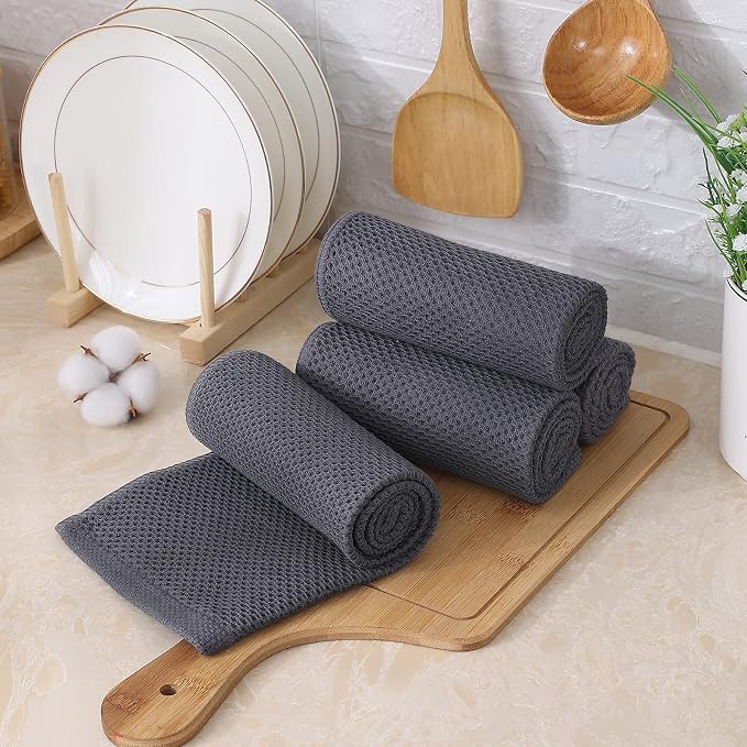 Kitinjoy 100% Cotton Waffle Weave Kitchen Towels, Kitchen Hand Towels, 13 in x - Image 7