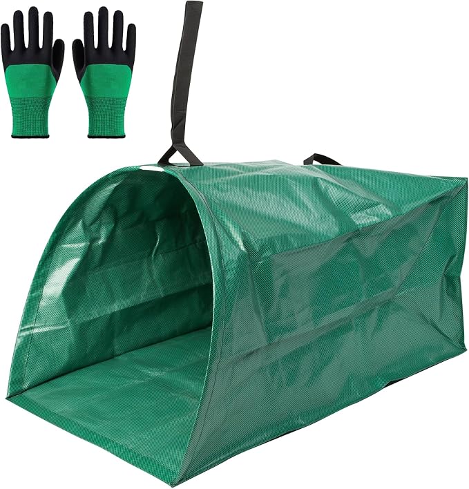 72 Gallon Large Leaf Collector, Foldable Reusable Yard Waste Bags, Heavy Duty by InnerTubesandVehicleCovers