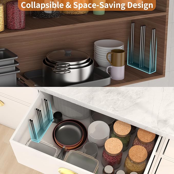 Foldable Bottle Drying Rack, Baby Bottle Drying Rack, Collapsible Cup Draining - Image 3