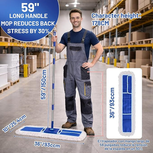 36" Commercial Dust Mop: Dry Dust Broom - Image 2