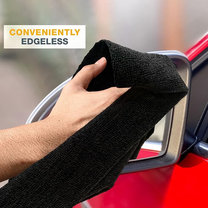 Eurow Ultrasonic Cut 300 GSM Microfiber Cleaning Towels, Streak-Free, Ultra - Image 3