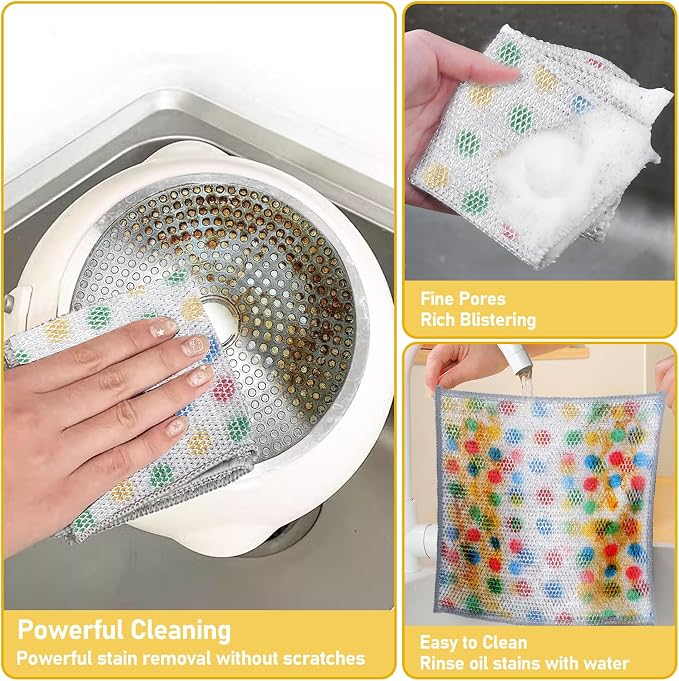XANGNIER 10 Pcs Non Scratch Wire Dishcloth, 2025 New Upgrade Steel Wool - Image 6