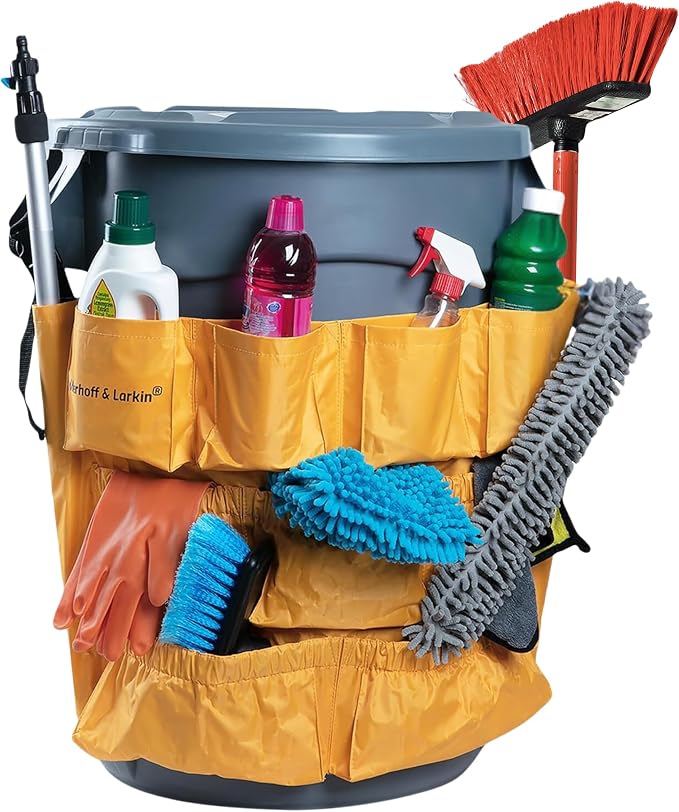 Trash Can Caddy Bag | Fits 32-55 Gallon Can | Brute & Uline Compatible | Heavy by MerhoffLarkin%C2%AE