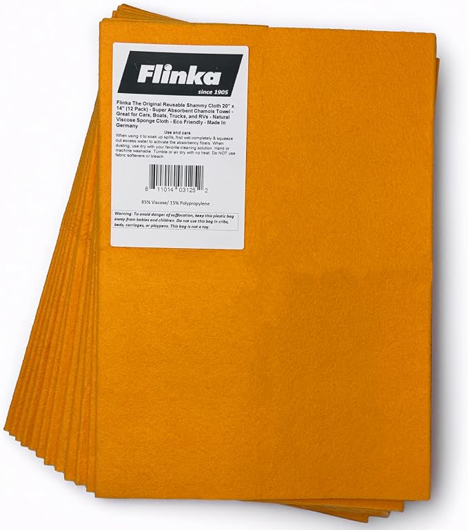 The Original Reusable Shammy Cloth 20" x 14" by Flinka