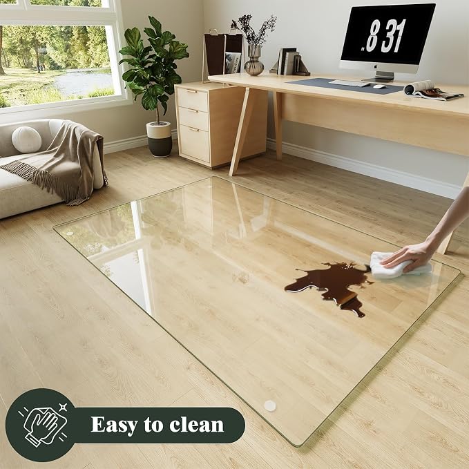 Koonmi Tempered Glass Chair Mat - Image 8