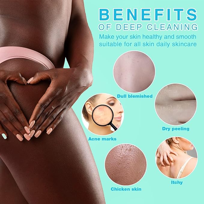 UJFQBH 3 Pieces African exfoliating net African Net Long Net Bath Sponge - Image 5