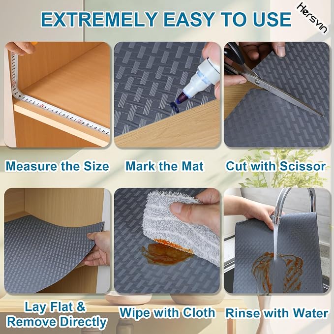 Shelf Liners 24 in x 20 ft EVA Drawer Mats, Non-Adhesive Cupboard Pad, Kitchen - Image 3